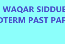 Waqar Siddhu Midterm Past Papers WAQAR SIDDUE MIDTERM